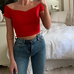 Off The Shoulders Sweetheart Crop